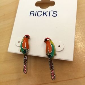 New Colourful bird costume jewelry earrings